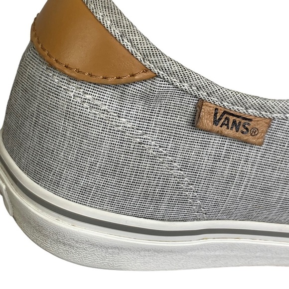 Vans Ortholite Heathered Gray Leather Pull Tab Lace Up Sneakers NEW - Picture 8 of 12